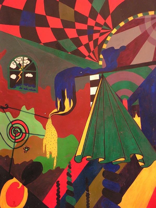 Im alten Schloss, 1970, Tempera-Karton, 48x68.jpg